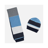 Mayoral Baby Boy Striped Scarf & Hat Set - Blue